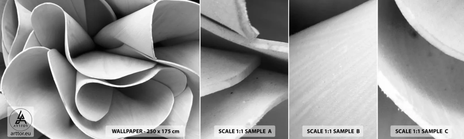 Fototapeten Muster Selbstklebend Deluxe Sticker - Es passiert im Weltraum - Abstraktion, Stück, Schwarz und weiß - 100x30 cm