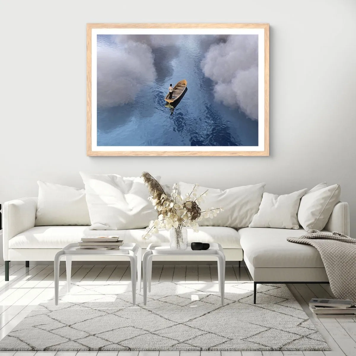 Poster in einem Rahmen aus heller Eiche - Leben – Reise – unbekannt - 70x50 cm