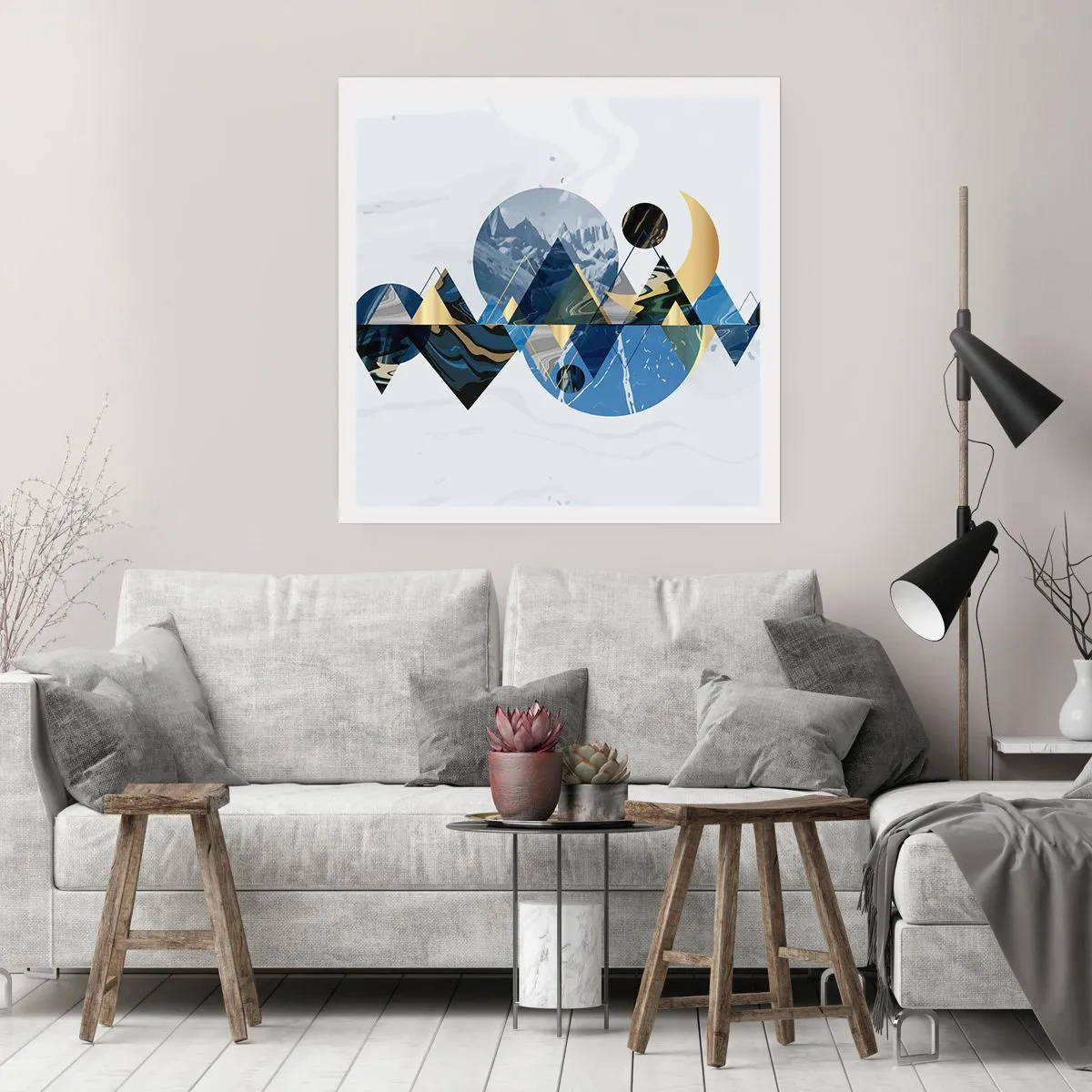 Poster - Geometrische Landschaft - 50x50 cm