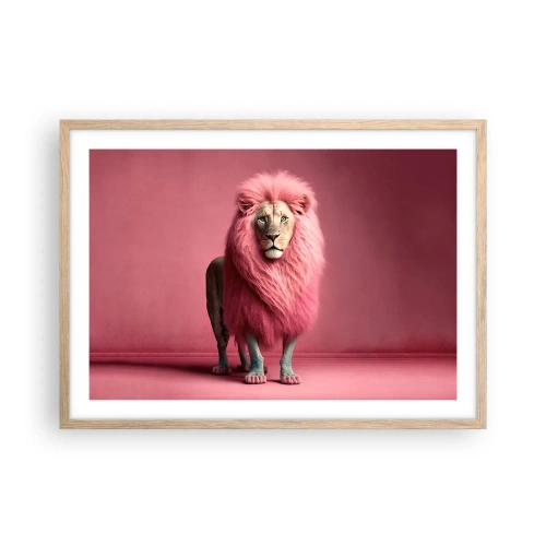 Poster in einem Rahmen aus heller Eiche - Und du hast keine Angst mehr - 70x50 cm