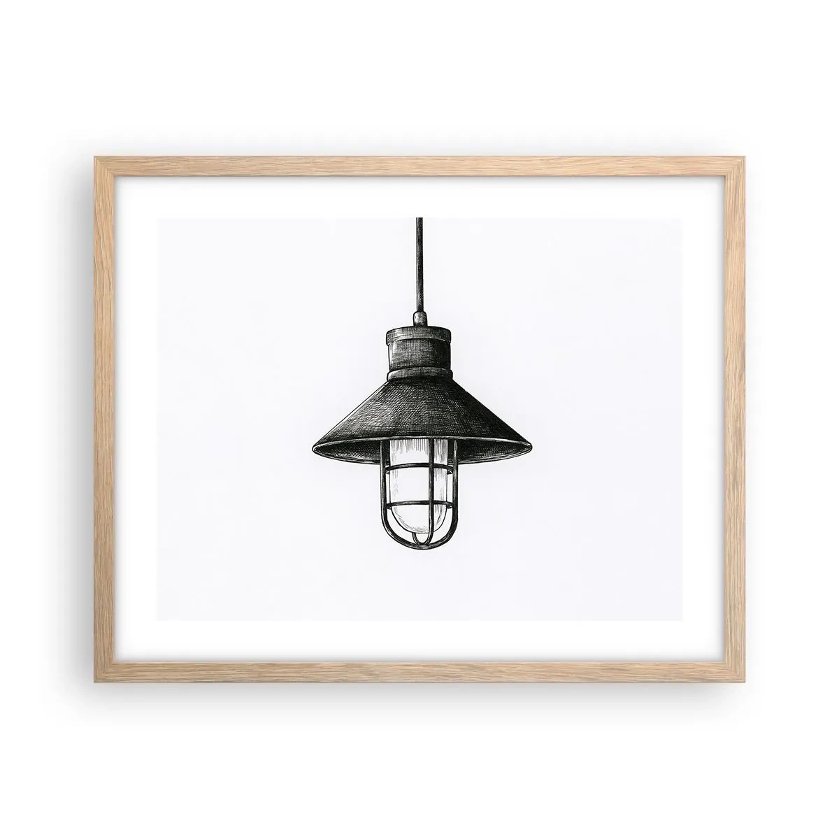 Poster in einem Rahmen aus heller Eiche - Wie vor Jahren… - 50x40 cm