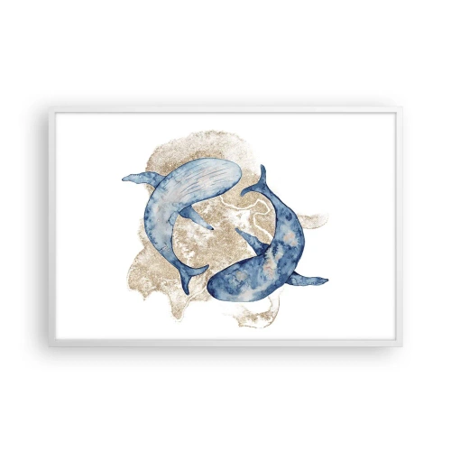 Poster in einem weißen Rahmen - Freundschaft oder Liebe? - 91x61 cm