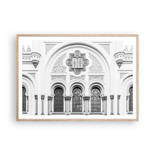 Poster in einem Rahmen aus heller Eiche - An der Grenze der Kulturen - 100x70 cm