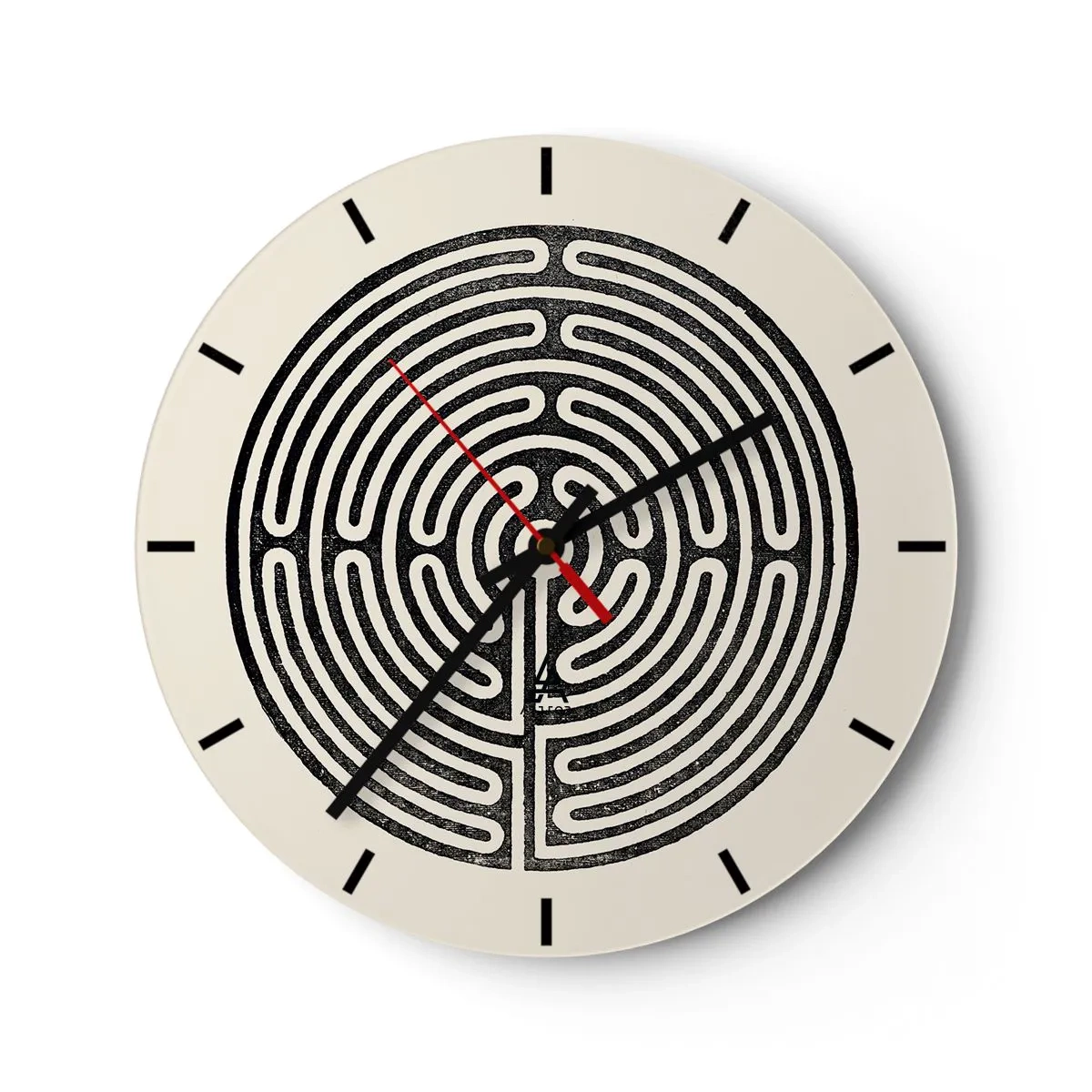 Wanduhr - Glasuhr - Geheimnisvolle Ordnung - 40x40 cm