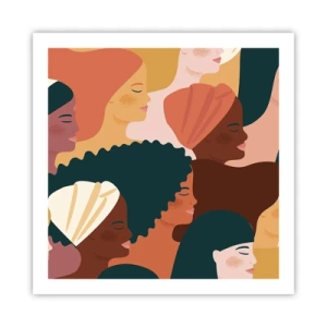 Poster - Nur Weiblichkeit - 60x60 cm