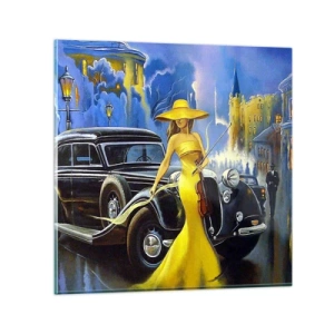 Glasbild - Bild auf glas - Nocturne für Violine und Liebe - 70x70 cm