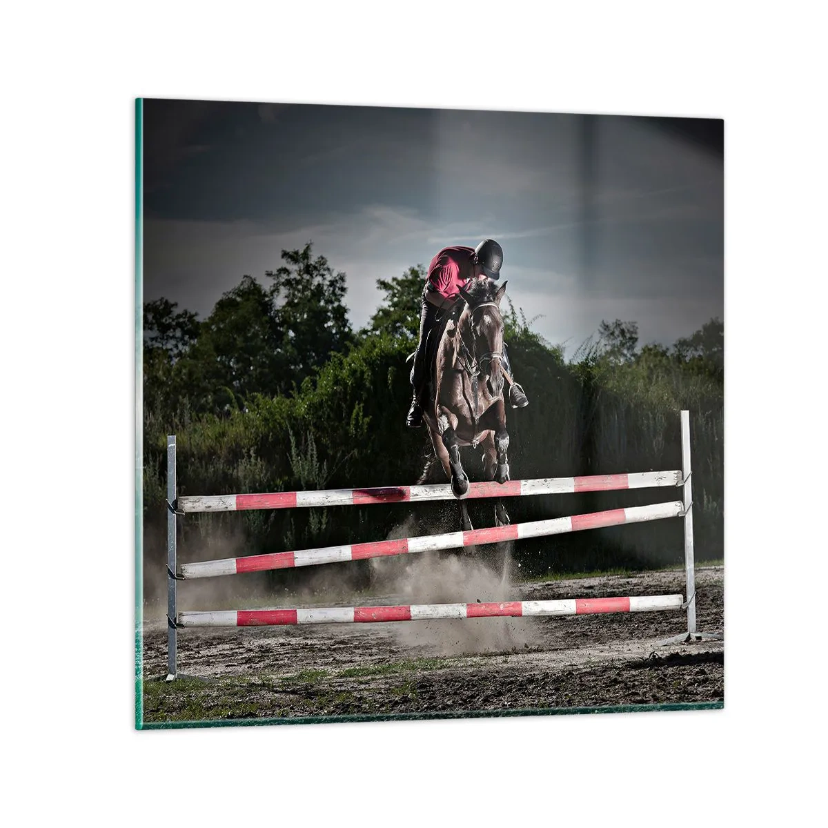 Glasbild - Bild auf glas - Gemeinsam zum Sieg - 60x60 cm