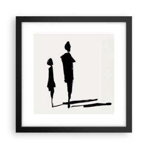 Poster in einem schwarzem Rahmen - Mit Sicherheit zusammen? - 30x30 cm