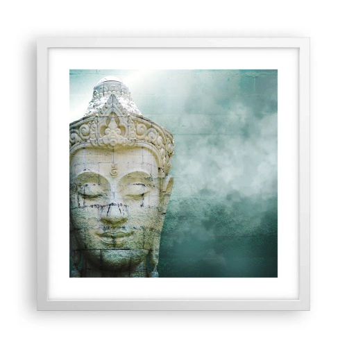 Poster in einem weißen Rahmen - Auf der Suche nach dem Licht - 40x40 cm