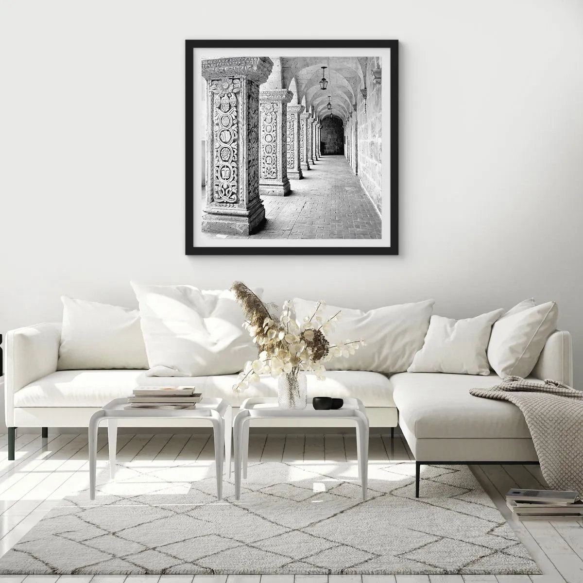 Poster in einem schwarzem Rahmen - Und wo geht’s hin...? - 30x30 cm