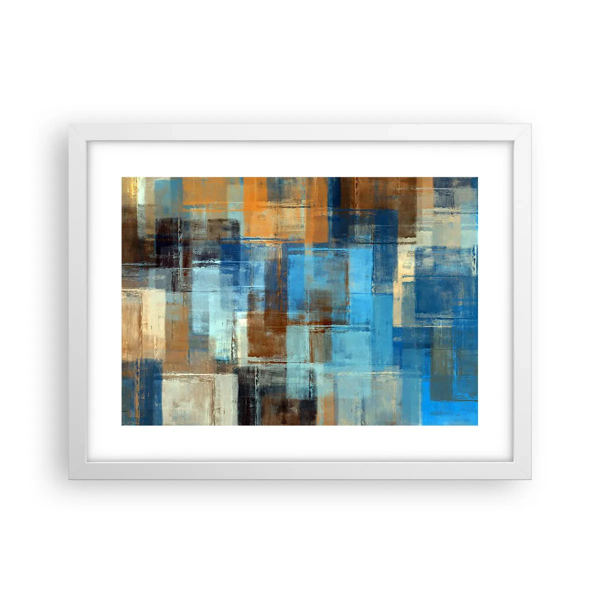 Poster in einem weißen Rahmen - Durch den blauen Schleier - 40x30 cm