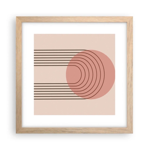 Poster in einem Rahmen aus heller Eiche - Unwiderstehliche Anziehungskraft - 30x30 cm