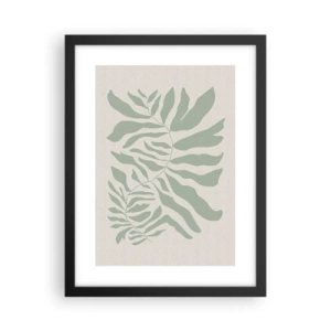 Poster in einem schwarzem Rahmen - Smaragdzweig - 30x40 cm