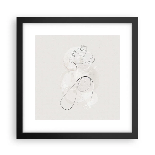 Poster in einem schwarzem Rahmen - Die Spirale der Schönheit - 30x30 cm