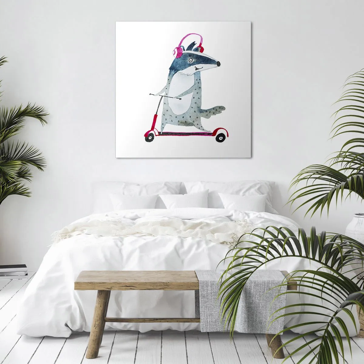 Bild auf Leinwand - Leinwandbild - Dachsfreude - 60x60 cm