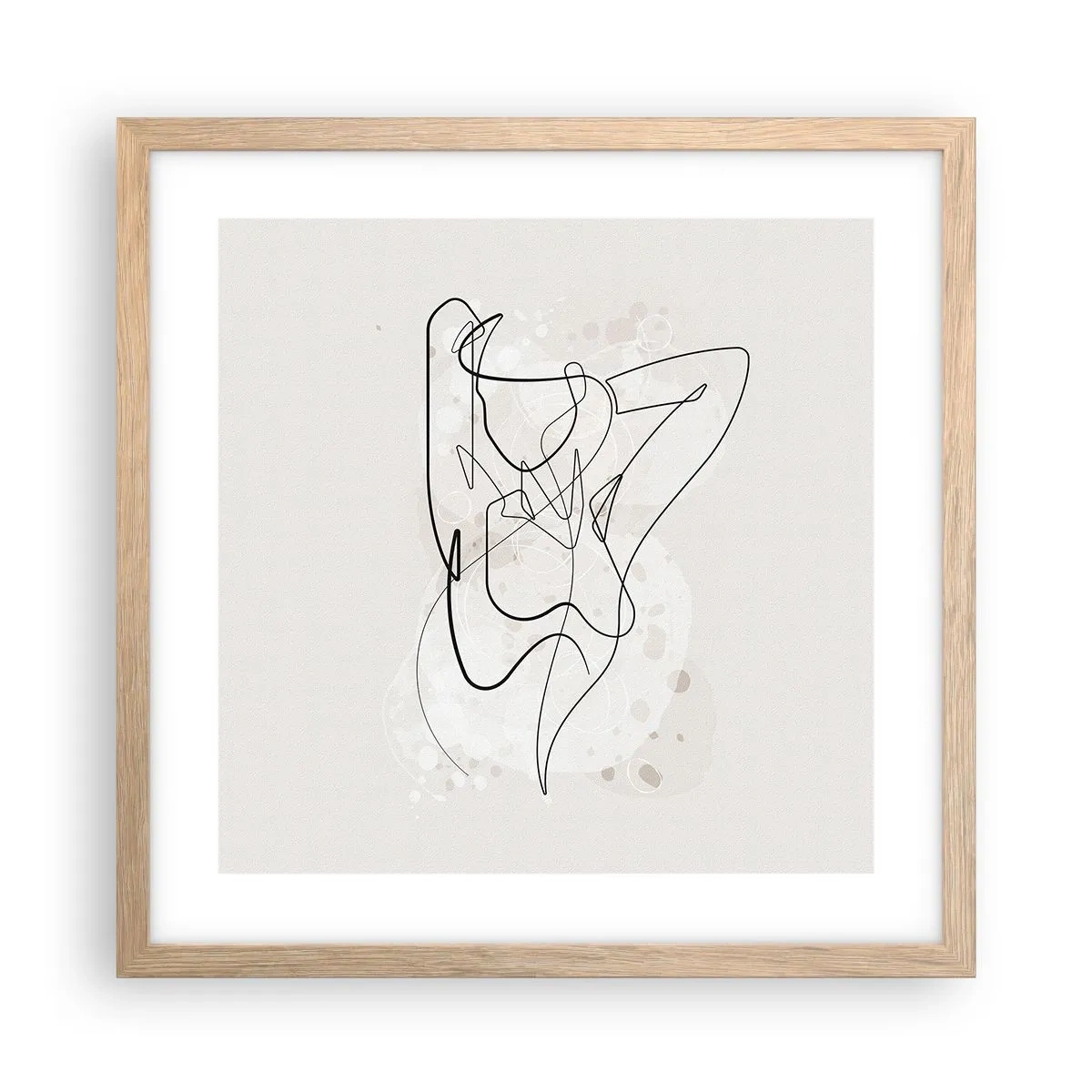 Poster in einem Rahmen aus heller Eiche - Die Kunst der Verführung - 40x40 cm