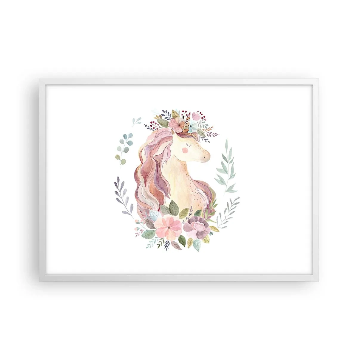 Poster in einem weißen Rahmen - Eine Einladung in die Welt der Märchen - 70x50 cm