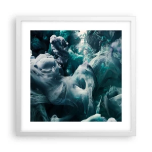 Poster in einem weißen Rahmen - Farbbewegung - 40x40 cm