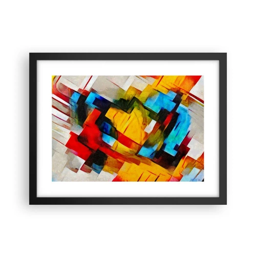 Poster in einem schwarzem Rahmen - Ein bunter Interleaver - 40x30 cm