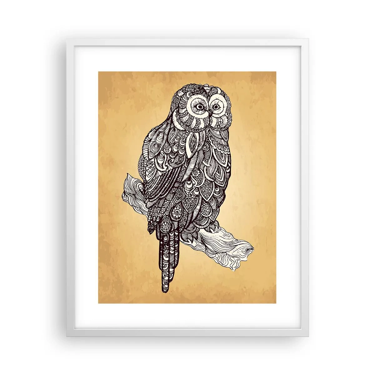 Poster in einem weißen Rahmen - Kunstvolle Ornamente der Weisheit - 40x50 cm