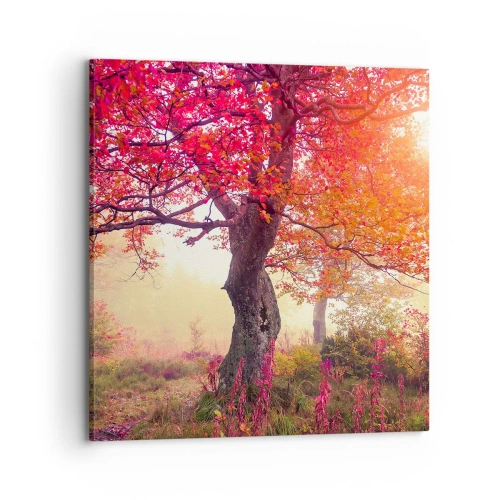 Bild auf Leinwand - Leinwandbild - Blühende Raserei - 70x70 cm