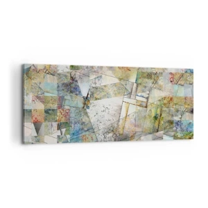 Bild auf Leinwand - Leinwandbild - Geometrische Mischung - 100x40 cm