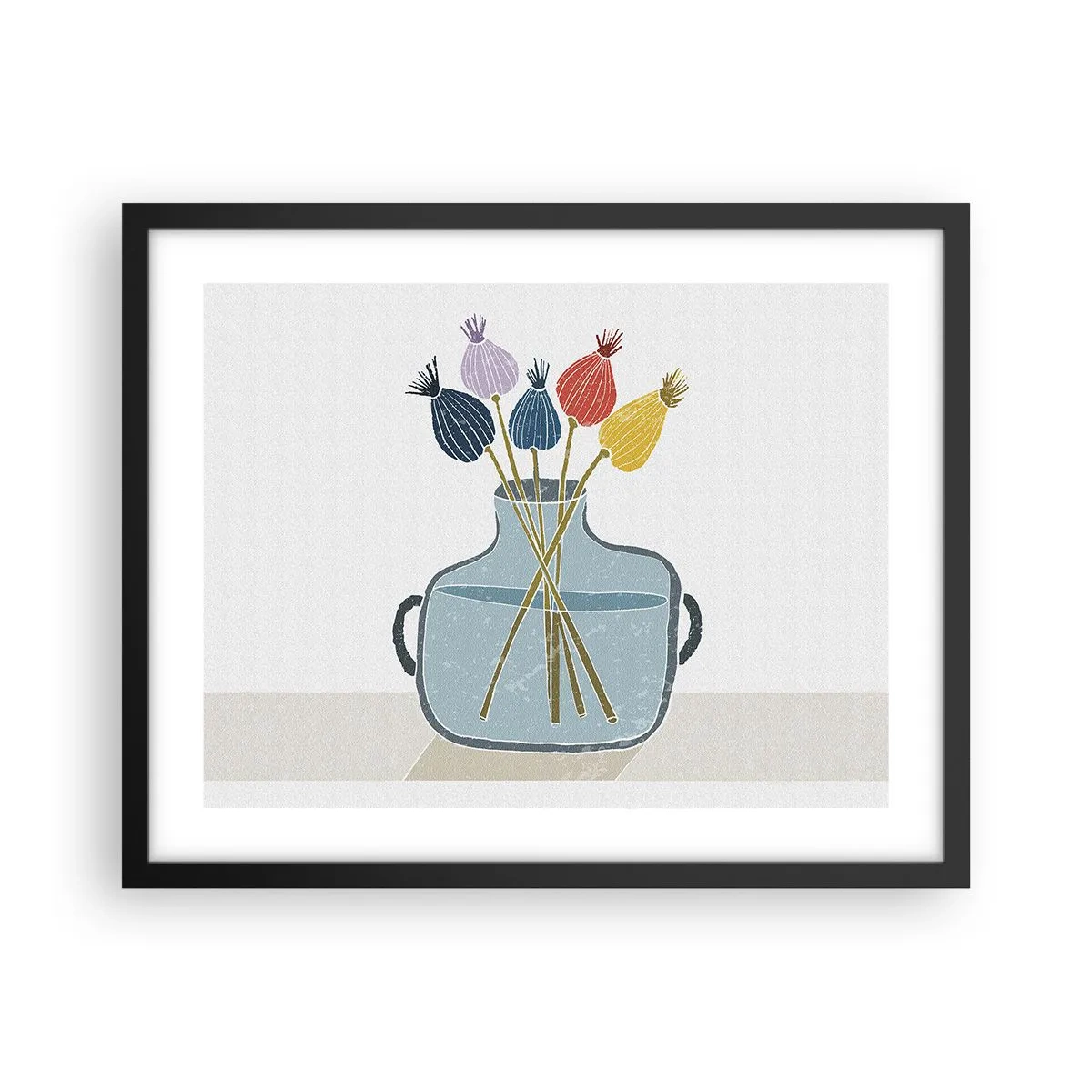 Poster in einem schwarzem Rahmen - Es ist mucksmäuschenstill - 50x40 cm