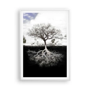 Poster in einem weißen Rahmen - Die Natur der Welt entdecken - 70x100 cm