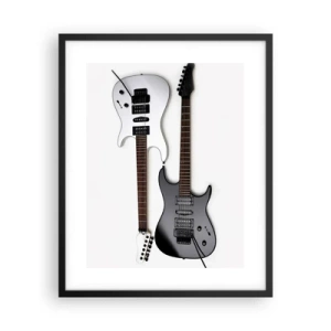 Poster in einem schwarzem Rahmen - Harmonie der Formen - 40x50 cm