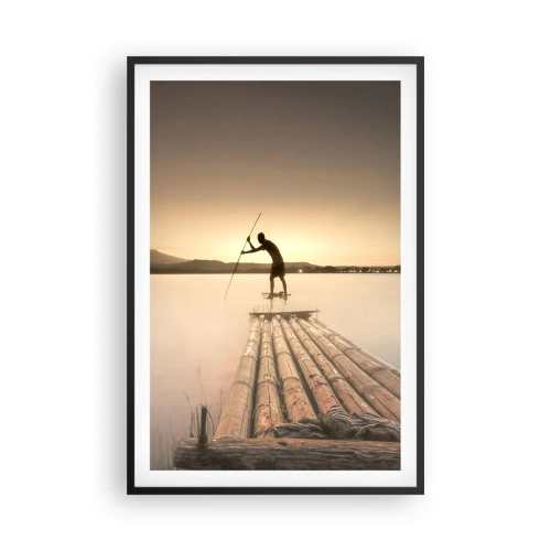 Poster in einem schwarzem Rahmen - Vor dem schlafen gehen - 61x91 cm