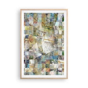 Poster in einem Rahmen aus heller Eiche - Geometrische Mischung - 61x91 cm
