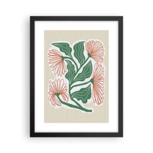 Poster in einem schwarzem Rahmen - Im Folkstil und modern - 30x40 cm