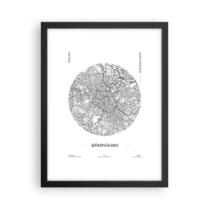 Poster in einem schwarzem Rahmen - Anatomie von Birmingham - 30x40 cm