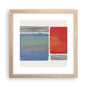 Poster in einem Rahmen aus heller Eiche - Der Geist und der Buchstabe der Geometrie - 30x30 cm