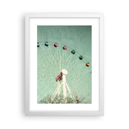 Poster in einem weißen Rahmen - Wir laden zum Spiel ein - 30x40 cm