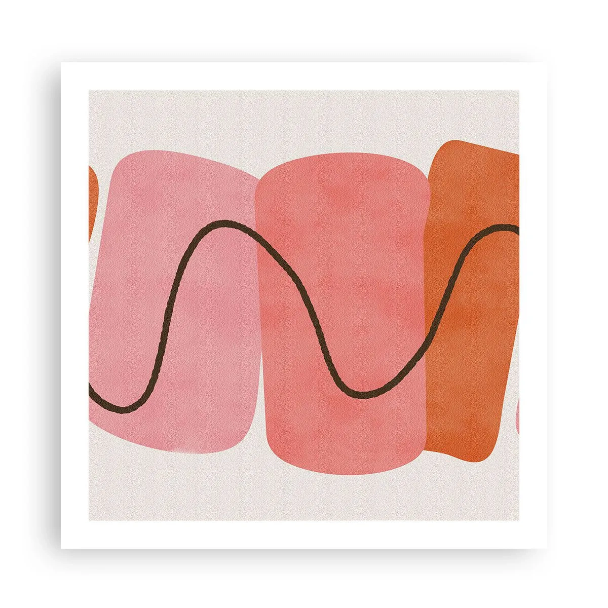 Poster - Sanfte Bewegung der Formen - 60x60 cm