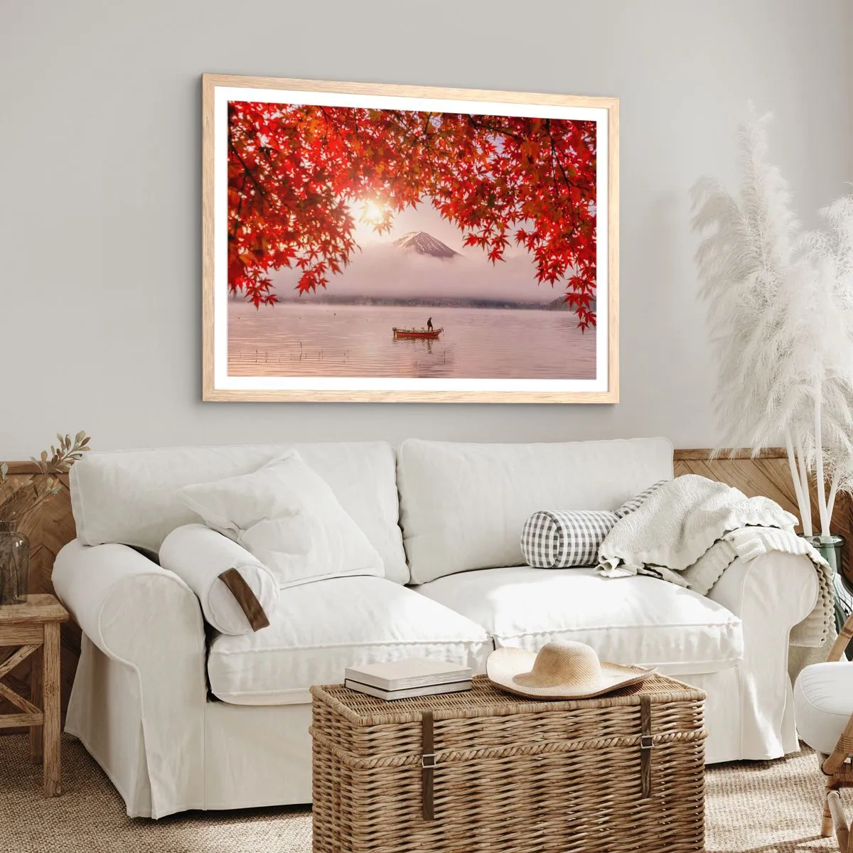 Poster in einem Rahmen aus heller Eiche - Im japanischen Klima - 40x30 cm