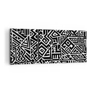 Bild auf Leinwand - Leinwandbild - Präkolumbianische Komposition - 100x40 cm