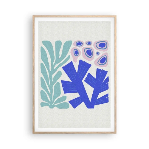 Poster in einem Rahmen aus heller Eiche - Unterwassergarten - 70x100 cm