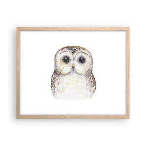 Poster in einem Rahmen aus heller Eiche - Schau mir in die Augen - 50x40 cm