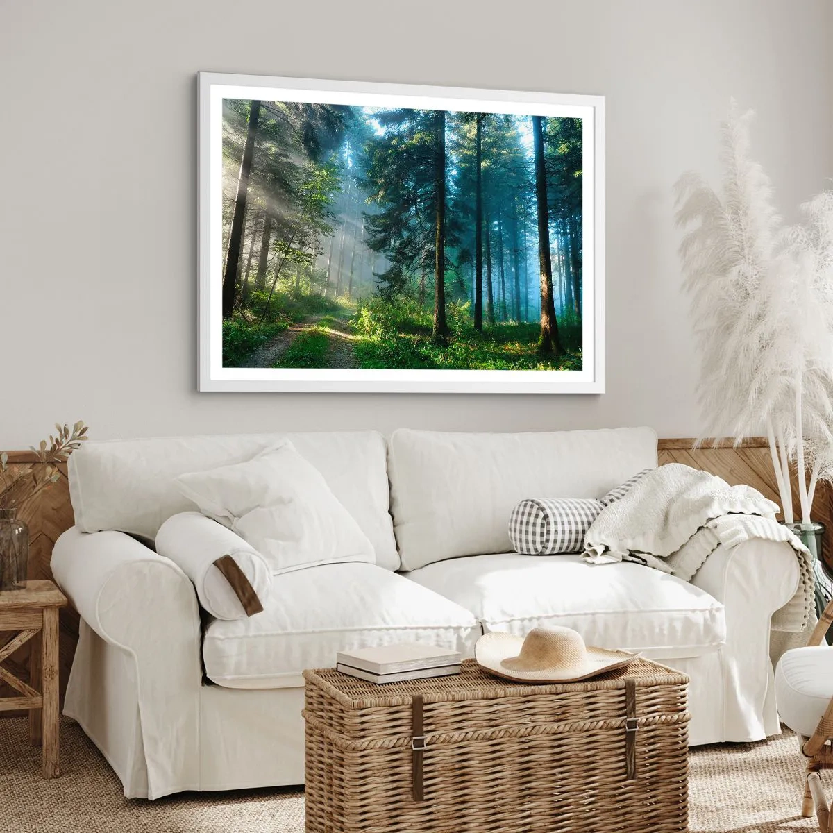 Poster in einem weißen Rahmen - Strahlend am Morgen - 50x40 cm