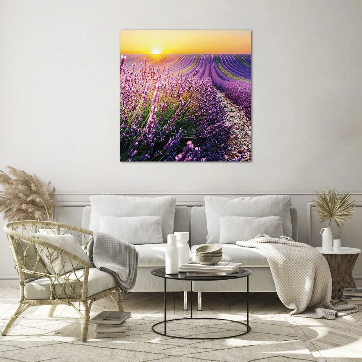 Glasbild - Bild auf glas - Duftende Kornfelder - 70x70 cm