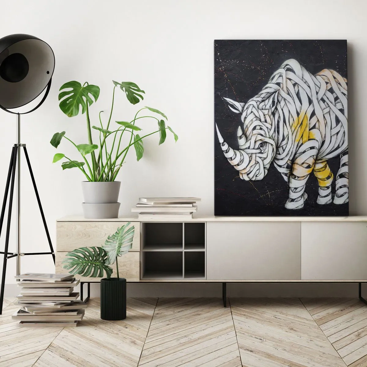 Bild auf Leinwand - Leinwandbild - Dicke Haut ist ein Mythos - 55x100 cm