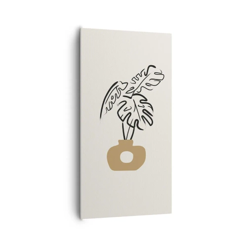 Bild auf Leinwand - Leinwandbild - Monstera – Heimdekoration - 65x120 cm