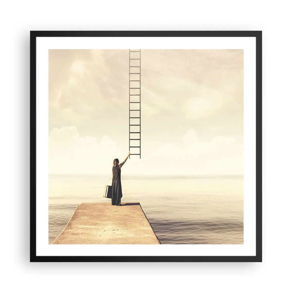 Poster in einem schwarzem Rahmen - Eine magische Reise - 60x60 cm