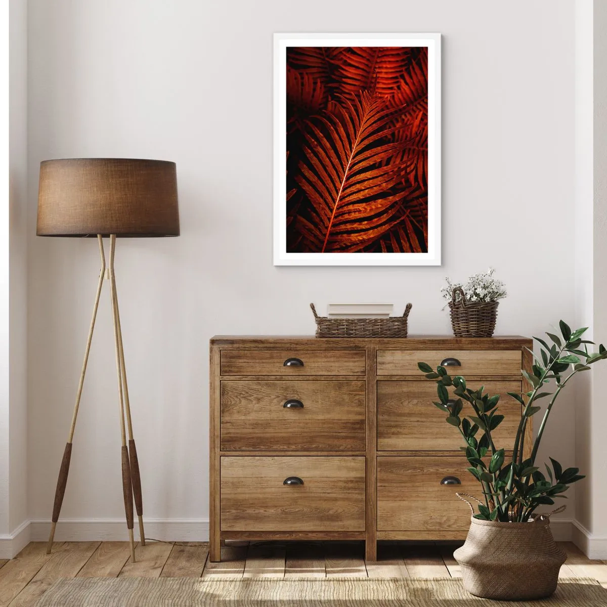 Poster in einem weißen Rahmen - Die Hitze des Lebens - 50x70 cm