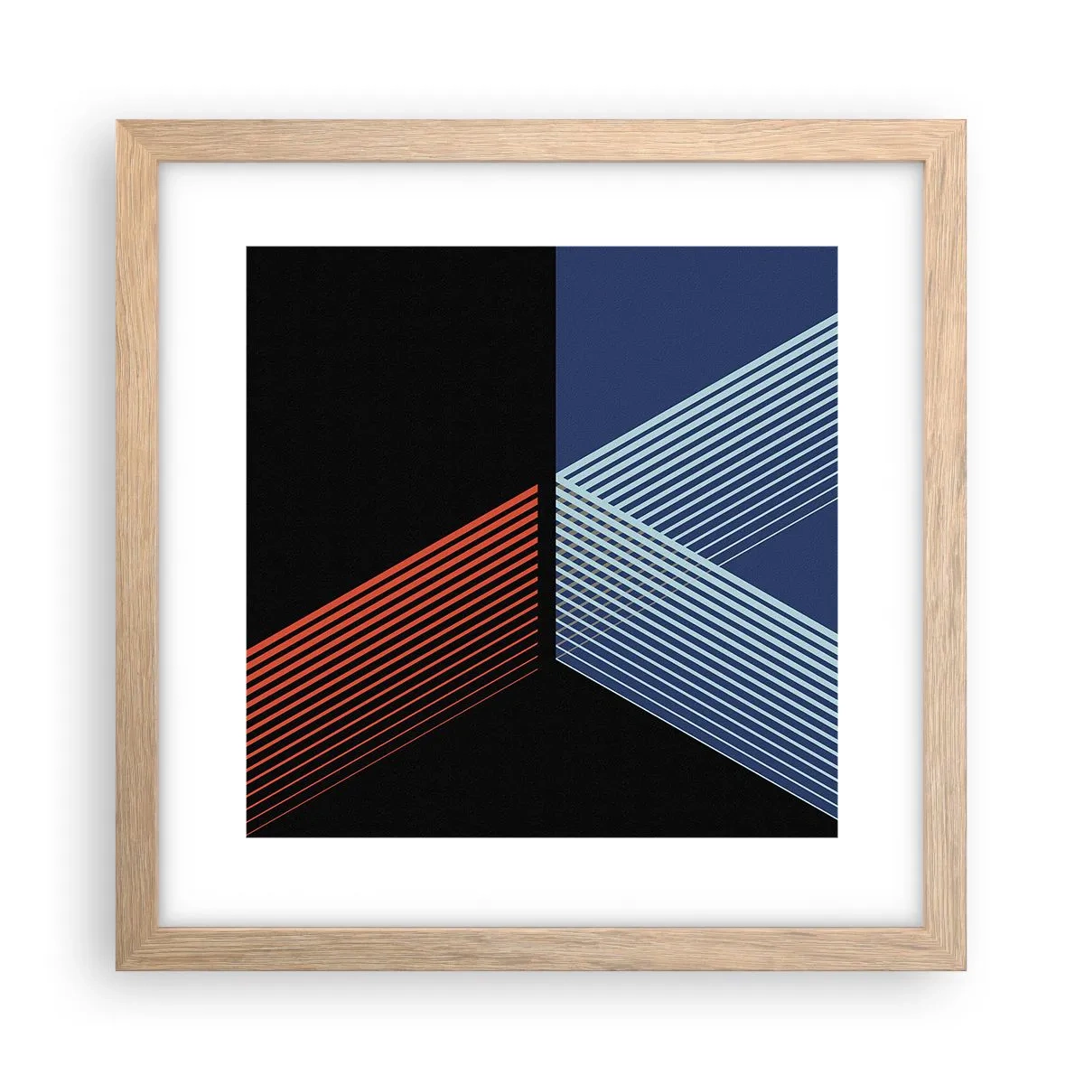 Poster in einem Rahmen aus heller Eiche - Eine einfache Geschichte - 30x30 cm