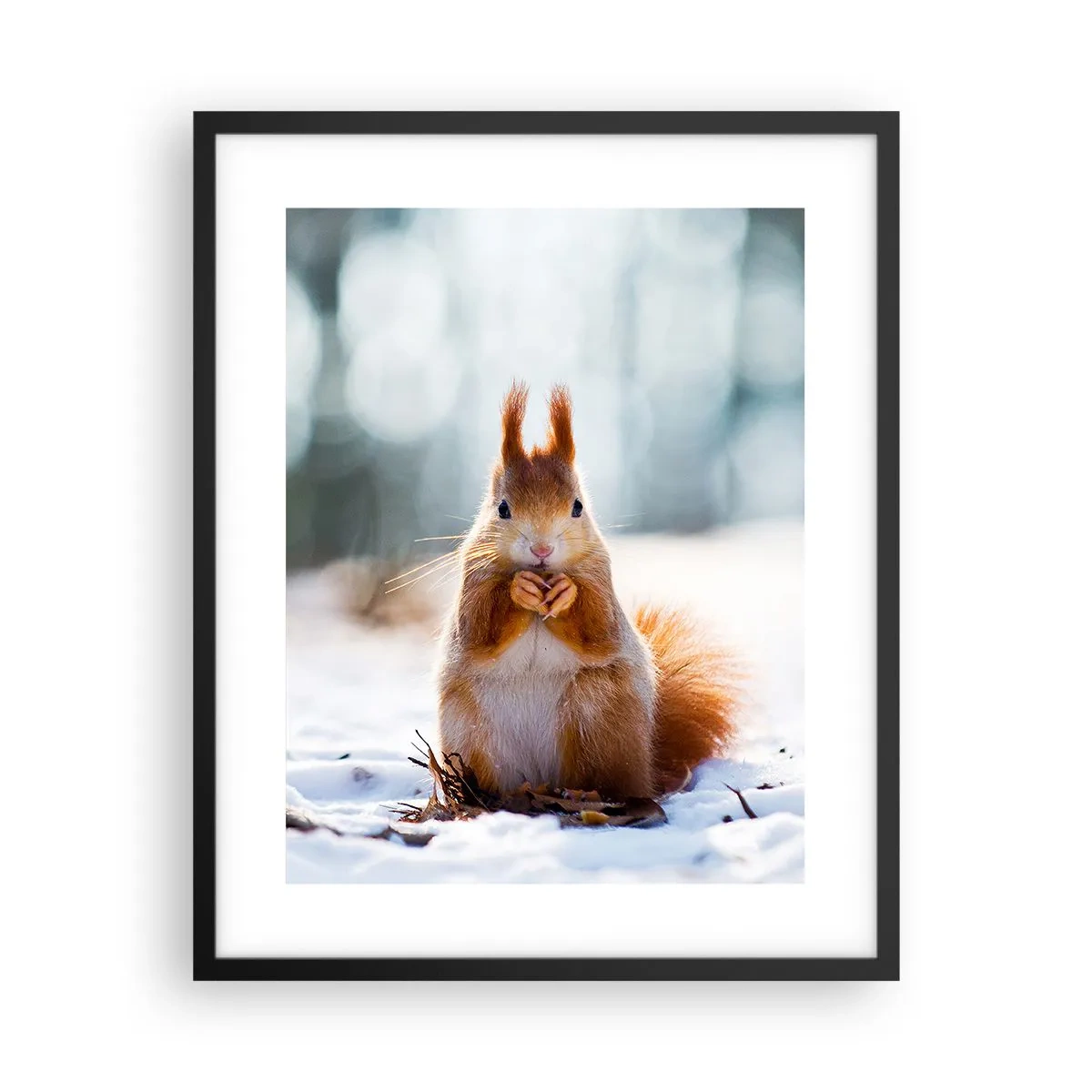 Poster in einem schwarzem Rahmen - Wo schaust du hin? - 40x50 cm