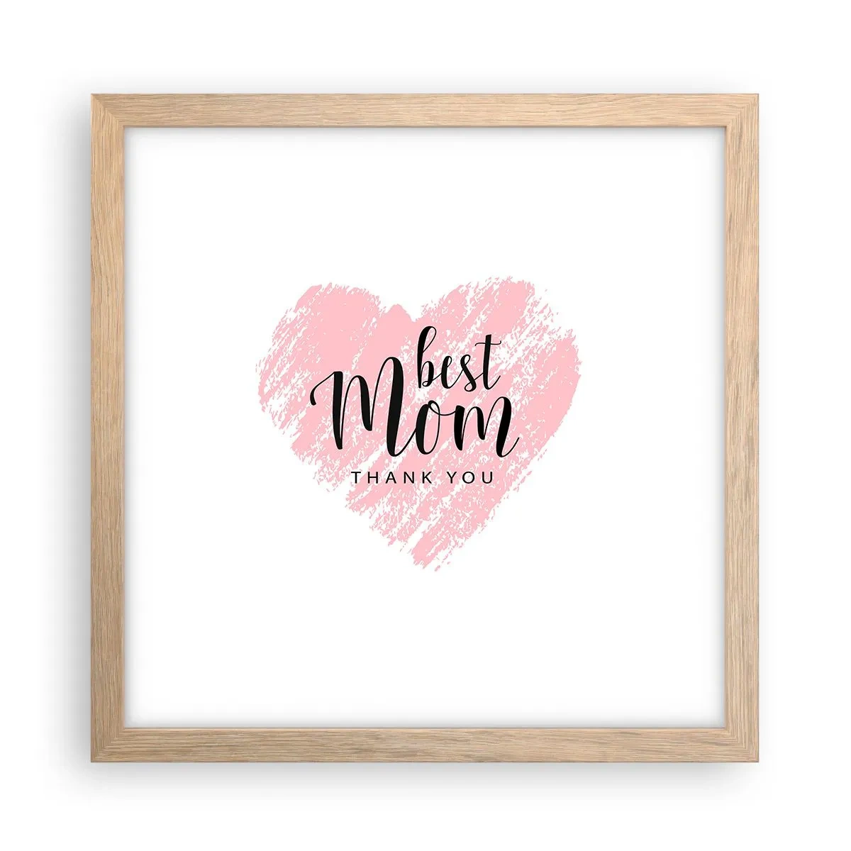 Poster in einem Rahmen aus heller Eiche - Immer der richtige Moment - 30x30 cm