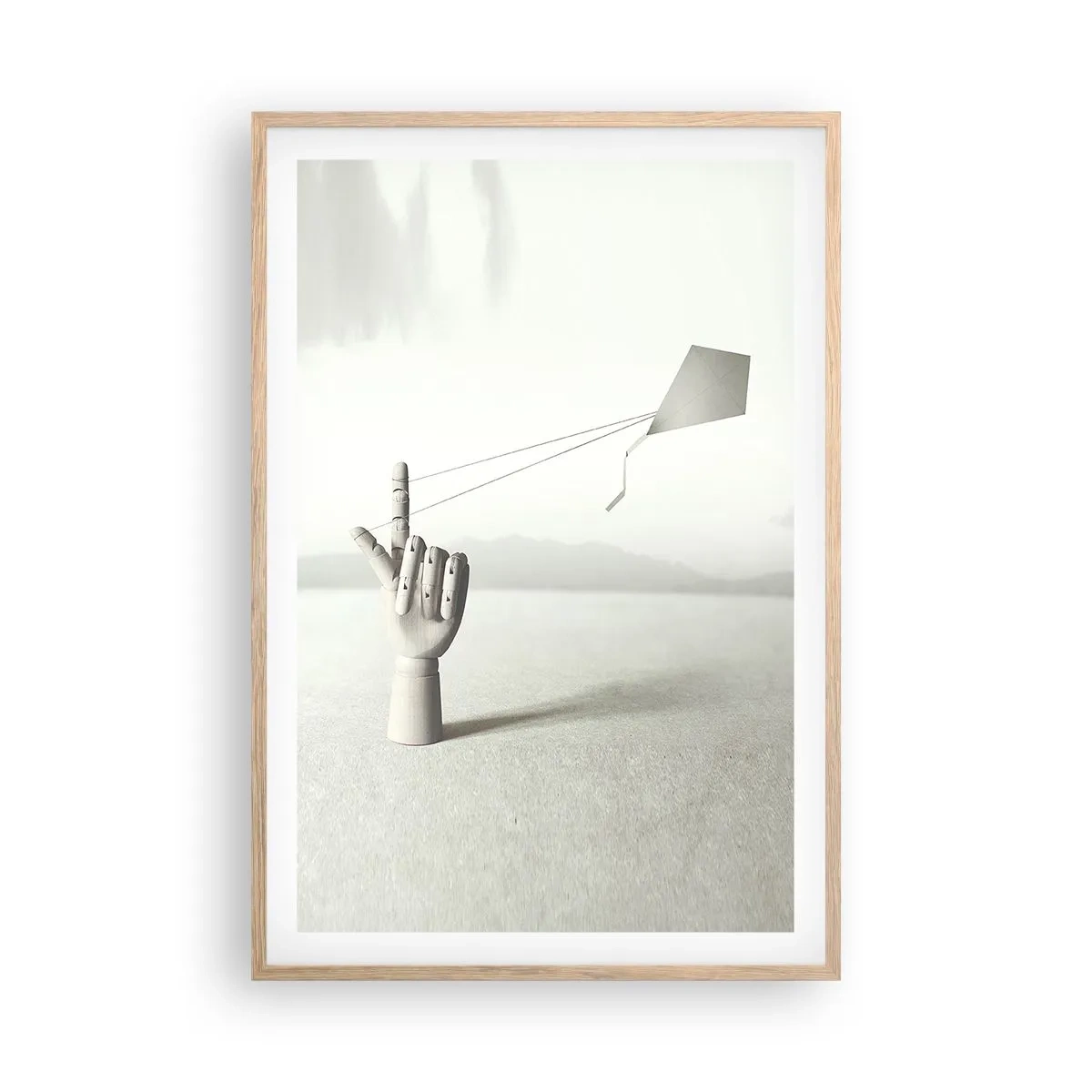 Poster in einem Rahmen aus heller Eiche - Kraftprobe - 61x91 cm